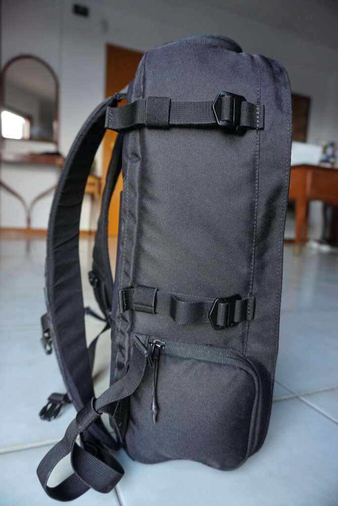 side view of backpack