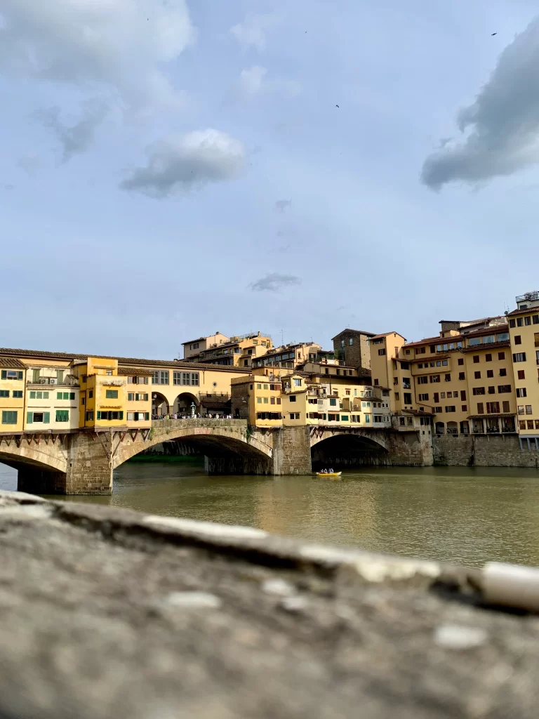 view of ponte vecchio from Signorvino terrace