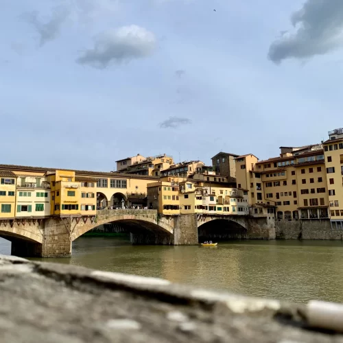 view of ponte vecchio from Signorvino terrace